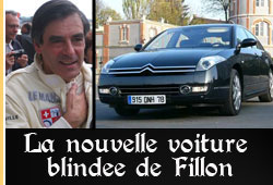 Voiture blinde de Franois Fillon