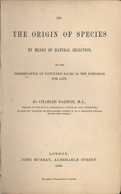On the Origin of Species, un livre qu'il est bien!