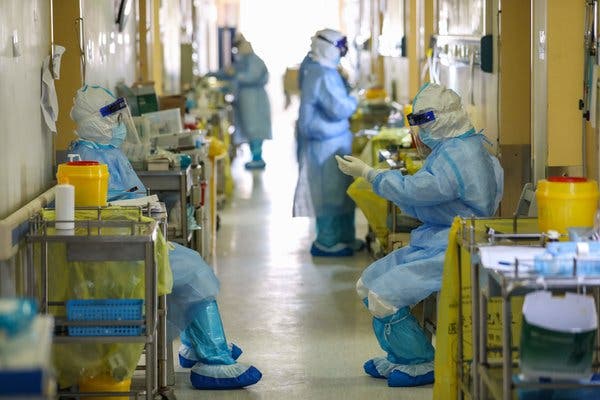 A Red Cross hospital in Wuhan, China, the outbreak’s epicenter. 