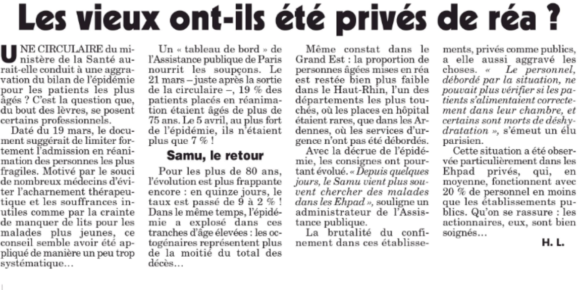 Virus : L'Etat aurait-il donn consigne de limiter l'accs  la ranimation  aux personnes fragiles? - People Bo Kay