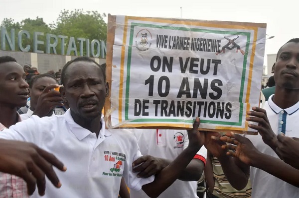 Des partisans des forces de dfense et de scurit nigriennes- Niger-Coup d'tat