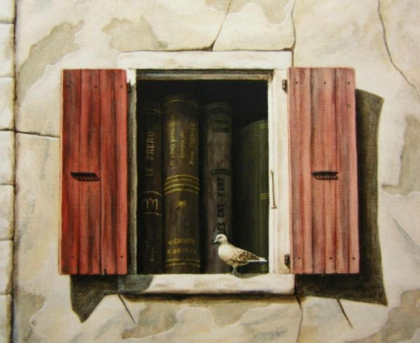 compr 25 chambre de livres 61x50cm 1991