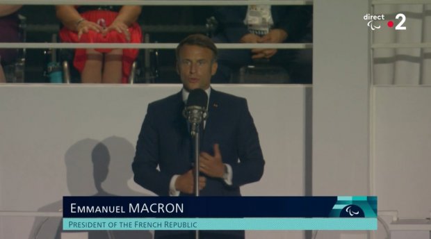 Emmanuel Macron  la crmonie d'ouverture des Jeux paralympiques de Paris 2024