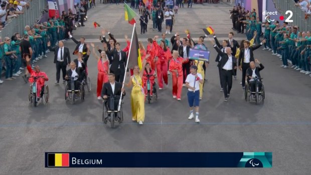 Dlgation de Belgique  la crmonie d'ouverture des Jeux paralympiques de Paris 2024