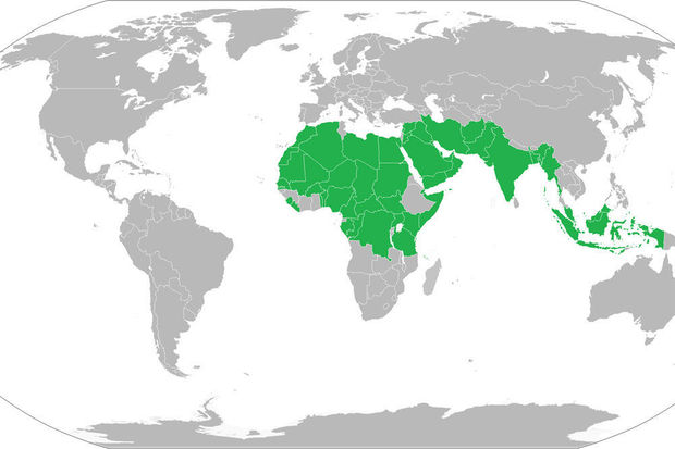 Les pays o la polygamie est autorise sont en vert 