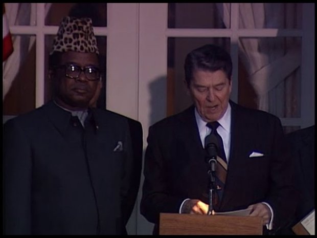 President Reagan's Remarks Following Discussions With President Mobutu of  Zaire on December 9, 1986 - YouTube